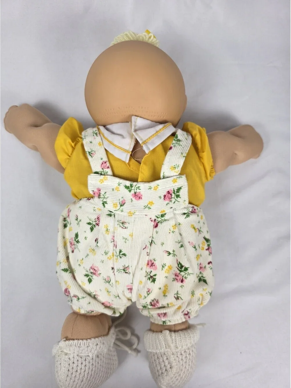 Vintage 1985 Cabbage Patch Kids Preemie Doll Coleco OK Factory Blue Sig